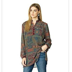Double D Ranch Wear - Great Camps Tunic w/ Black Cami - NWT - Adirondacks - M